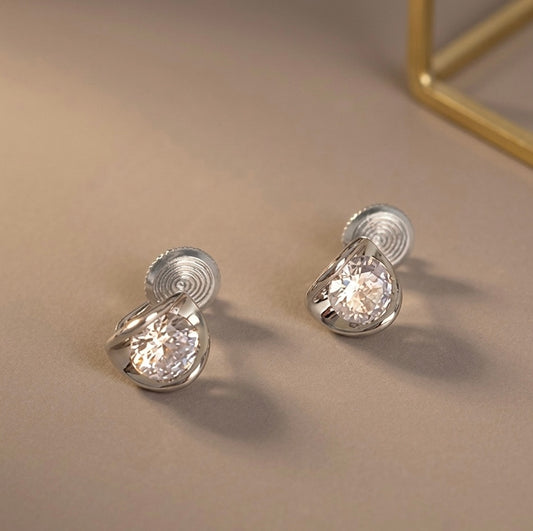 Silver Diamond Stud