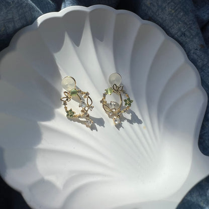 Gold Butterfly Diamond Drop