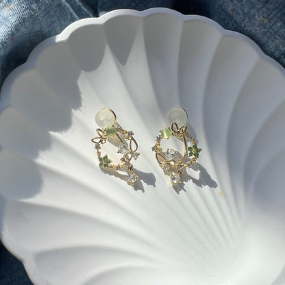 Gold Butterfly Diamond Drop