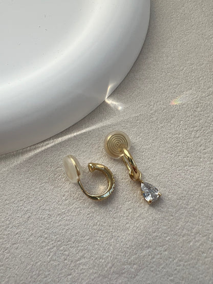 Diamond Ear Stack: Pave & Drop Duo