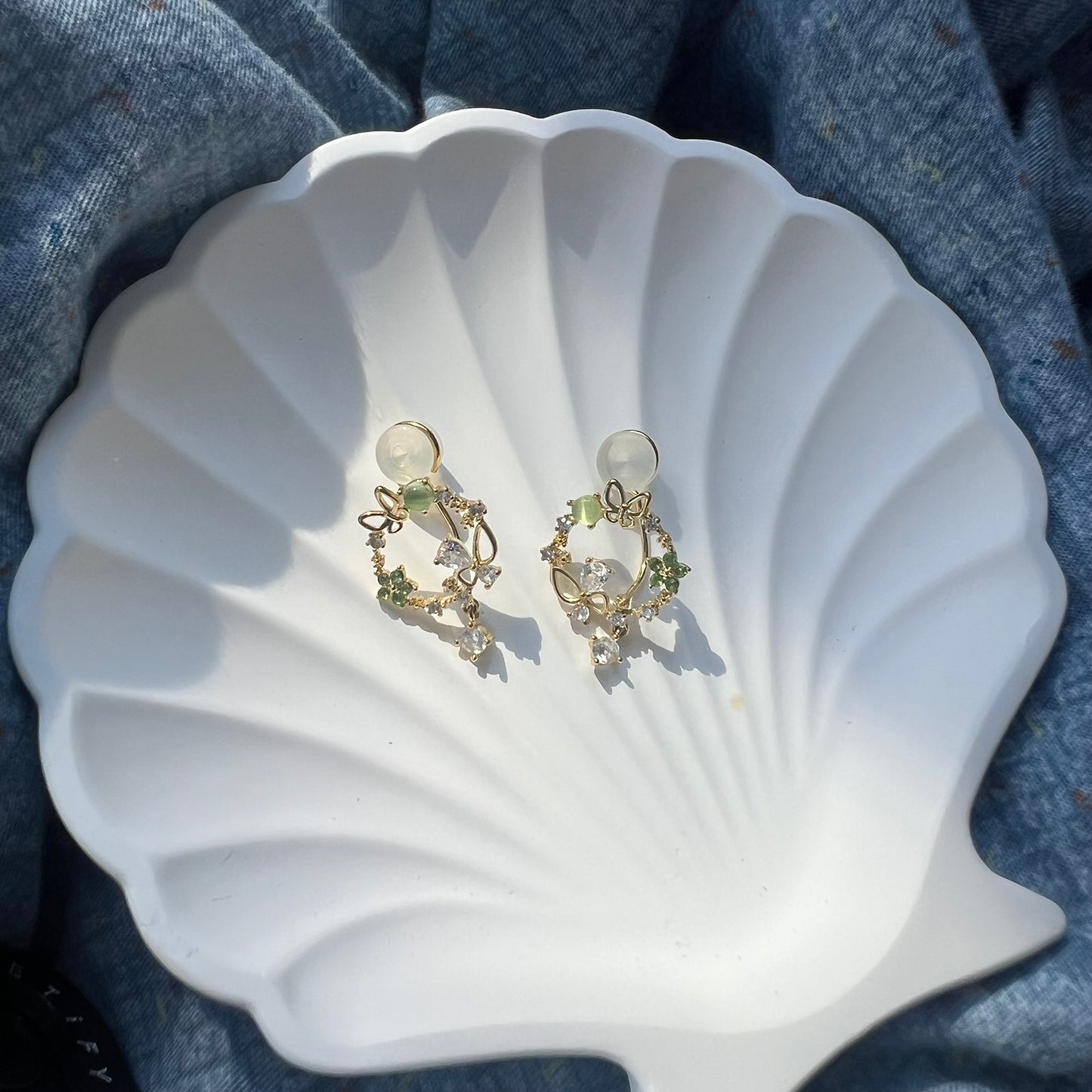 Gold Butterfly Diamond Drop