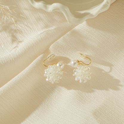 Side view showing the adjustable, secure clip-on back for unpierced ears.