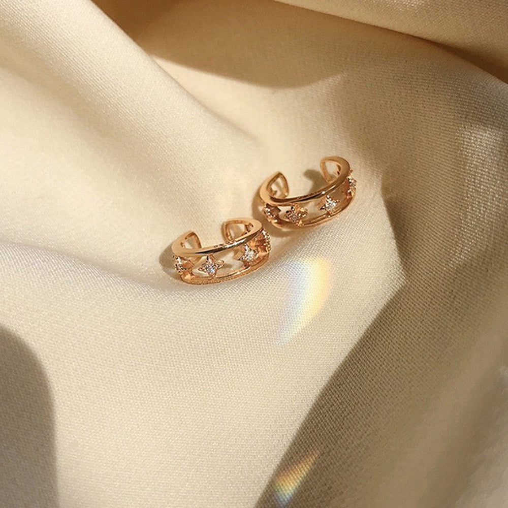 Starry Double-Band Ear Cuff | No Piercing Needed